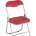 Стул складной Stool Group ДЖОН красный обивка из экокожи на хромированном каркасе из металла 