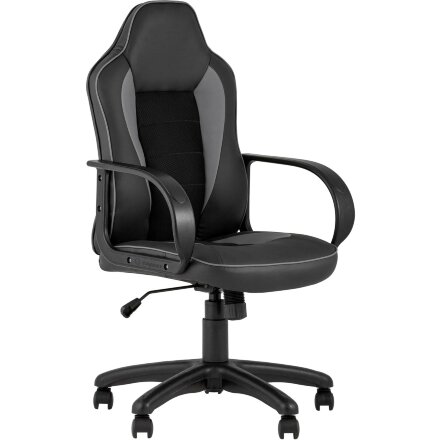 Компьютерное кресло Stool Group игровое Кратос экокожа черный/серый крестовина пластик 