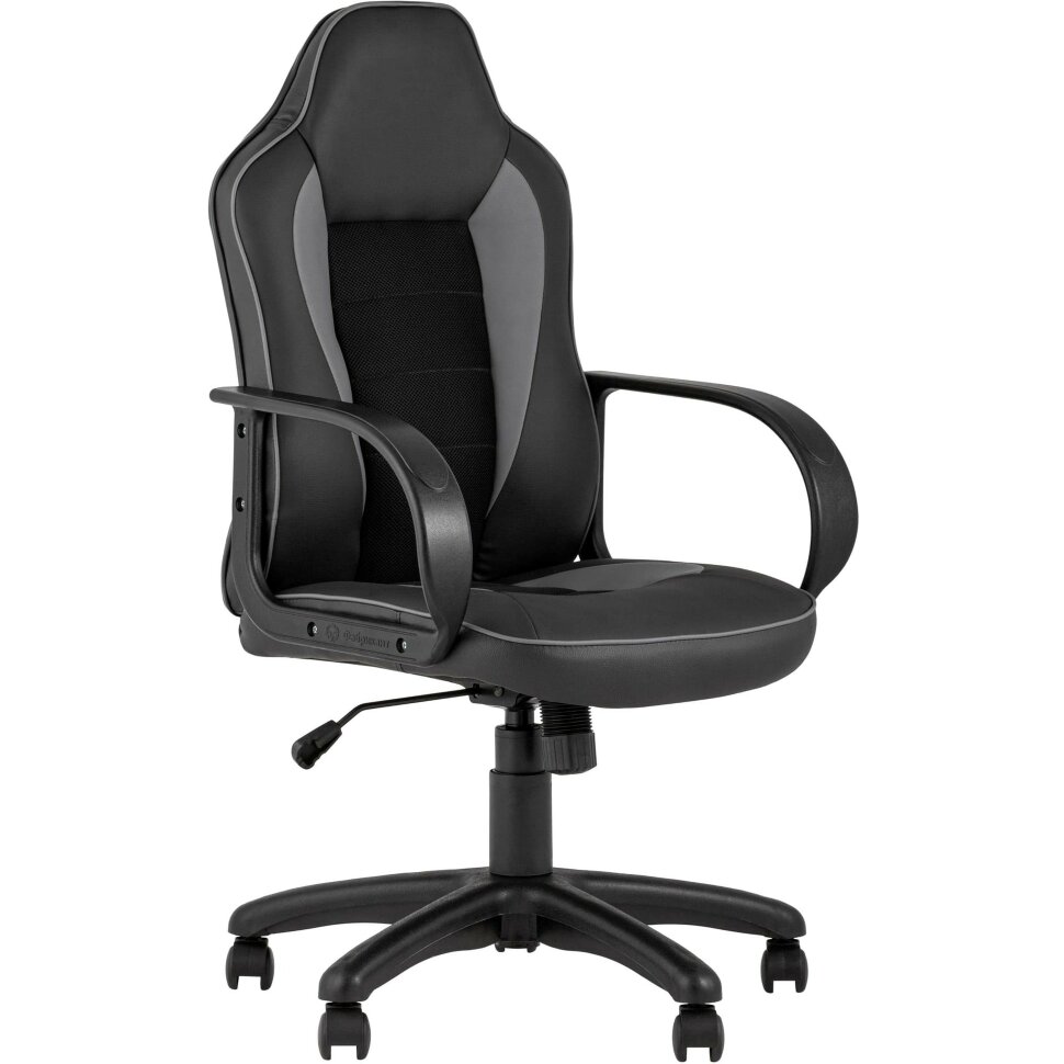 Компьютерное кресло Stool Group игровое Кратос экокожа черный/серый крестовина пластик Компьютерное кресло Stool Group игровое Кратос экокожа черный/серый крестовина пластик
