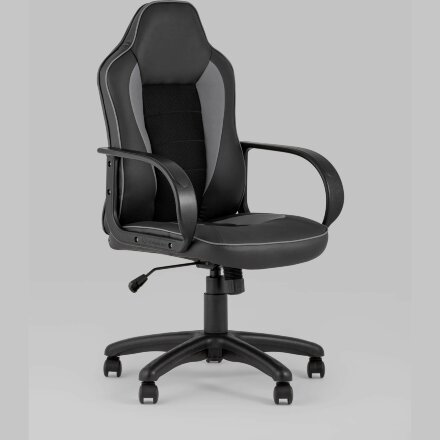 Компьютерное кресло Stool Group игровое Кратос экокожа черный/серый крестовина пластик 