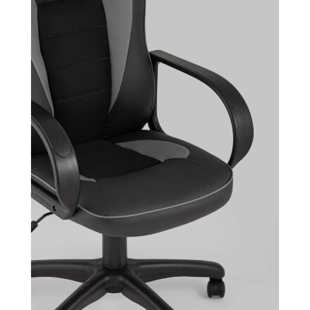 Компьютерное кресло Stool Group игровое Кратос экокожа черный/серый крестовина пластик 