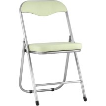 Стул складной Stool Group ДЖОН мятно-зеленый обивка из экокожи на хромированном каркасе из металла
