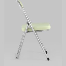 Стул складной Stool Group ДЖОН мятно-зеленый обивка из экокожи на хромированном каркасе из металла