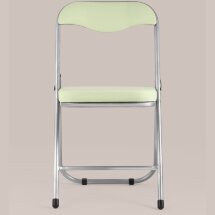 Стул складной Stool Group ДЖОН мятно-зеленый обивка из экокожи на хромированном каркасе из металла