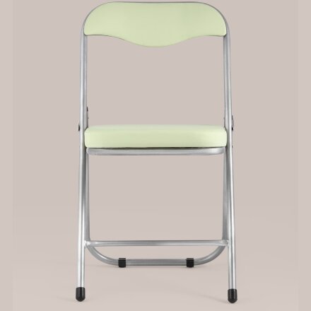 Стул складной Stool Group ДЖОН мятно-зеленый обивка из экокожи на хромированном каркасе из металла 