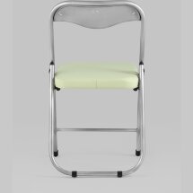 Стул складной Stool Group ДЖОН мятно-зеленый обивка из экокожи на хромированном каркасе из металла
