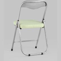 Стул складной Stool Group ДЖОН мятно-зеленый обивка из экокожи на хромированном каркасе из металла