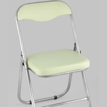 Стул складной Stool Group ДЖОН мятно-зеленый обивка из экокожи на хромированном каркасе из металла
