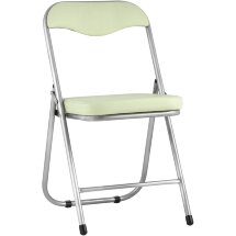 Стул складной Stool Group ДЖОН мятно-зеленый обивка из экокожи на хромированном каркасе из металла