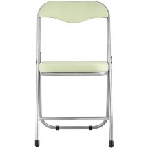 Стул складной Stool Group ДЖОН мятно-зеленый обивка из экокожи на хромированном каркасе из металла