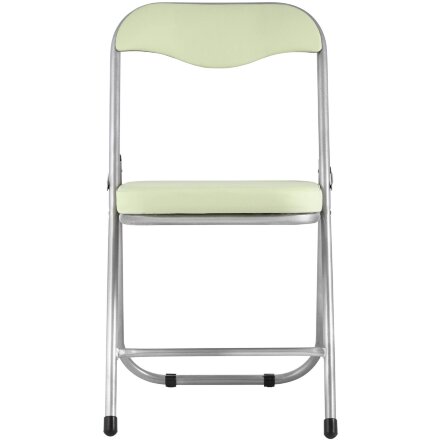Стул складной Stool Group ДЖОН мятно-зеленый обивка из экокожи на хромированном каркасе из металла 