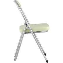 Стул складной Stool Group ДЖОН мятно-зеленый обивка из экокожи на хромированном каркасе из металла