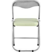 Стул складной Stool Group ДЖОН мятно-зеленый обивка из экокожи на хромированном каркасе из металла