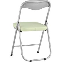 Стул складной Stool Group ДЖОН мятно-зеленый обивка из экокожи на хромированном каркасе из металла