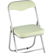 Стул складной Stool Group ДЖОН мятно-зеленый обивка из экокожи на хромированном каркасе из металла