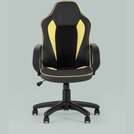 Компьютерное кресло Stool Group игровое Кратос экокожа черный/жёлтый крестовина пластик 