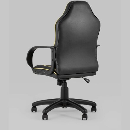Компьютерное кресло Stool Group игровое Кратос экокожа черный/жёлтый крестовина пластик 