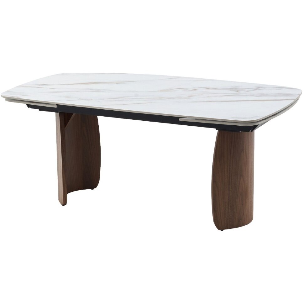 Стол ВЕСТБЕРГ (WESTBERG) 180 КАЛАКАТТА (GLOSS CALACATTA GOLD SOLID CERAMIC) / Орех натур, ®DISAUR Стол ВЕСТБЕРГ (WESTBERG) 180 КАЛАКАТТА (GLOSS CALACATTA GOLD SOLID CERAMIC) / Орех натур, ®DISAUR