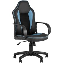 Компьютерное кресло Stool Group игровое Кратос экокожа черный/синий крестовина пластик