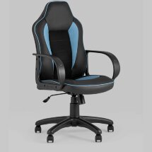 Компьютерное кресло Stool Group игровое Кратос экокожа черный/синий крестовина пластик