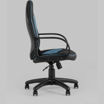 Компьютерное кресло Stool Group игровое Кратос экокожа черный/синий крестовина пластик