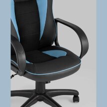 Компьютерное кресло Stool Group игровое Кратос экокожа черный/синий крестовина пластик