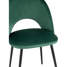 Стул Stool Group Меган велюр с ромбами зеленый ножки металл черные