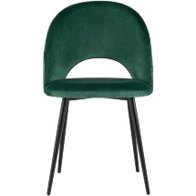 Стул Stool Group Меган велюр с ромбами зеленый ножки металл черные