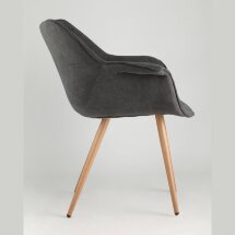 Стул Stool Group Джулиан темно-серый обивка плотная ткань, металлические ножки