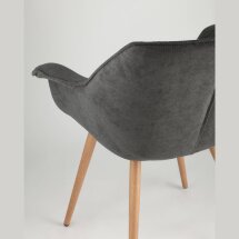 Стул Stool Group Джулиан темно-серый обивка плотная ткань, металлические ножки