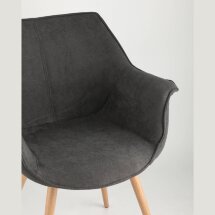 Стул Stool Group Джулиан темно-серый обивка плотная ткань, металлические ножки