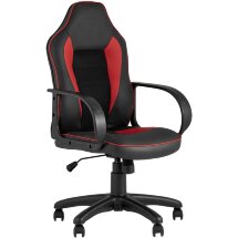 Компьютерное кресло Stool Group игровое Кратос экокожа черный/красный крестовина пластик