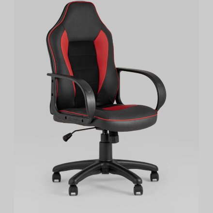 Компьютерное кресло Stool Group игровое Кратос экокожа черный/красный крестовина пластик 