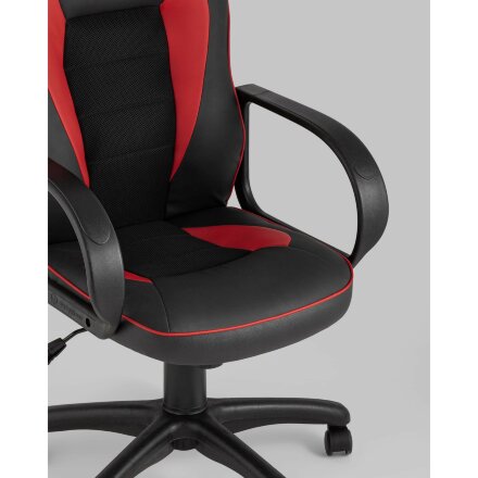 Компьютерное кресло Stool Group игровое Кратос экокожа черный/красный крестовина пластик 