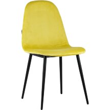 Стул Stool Group Норман велюр желтый ножки металл черные