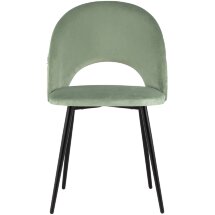Стул Stool Group Меган велюр с ромбами фисташковый ножки металл черные