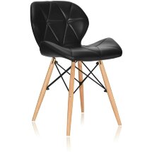 Стул Stool Group Butterfly, черный обивка экокожа ножки массив дерева