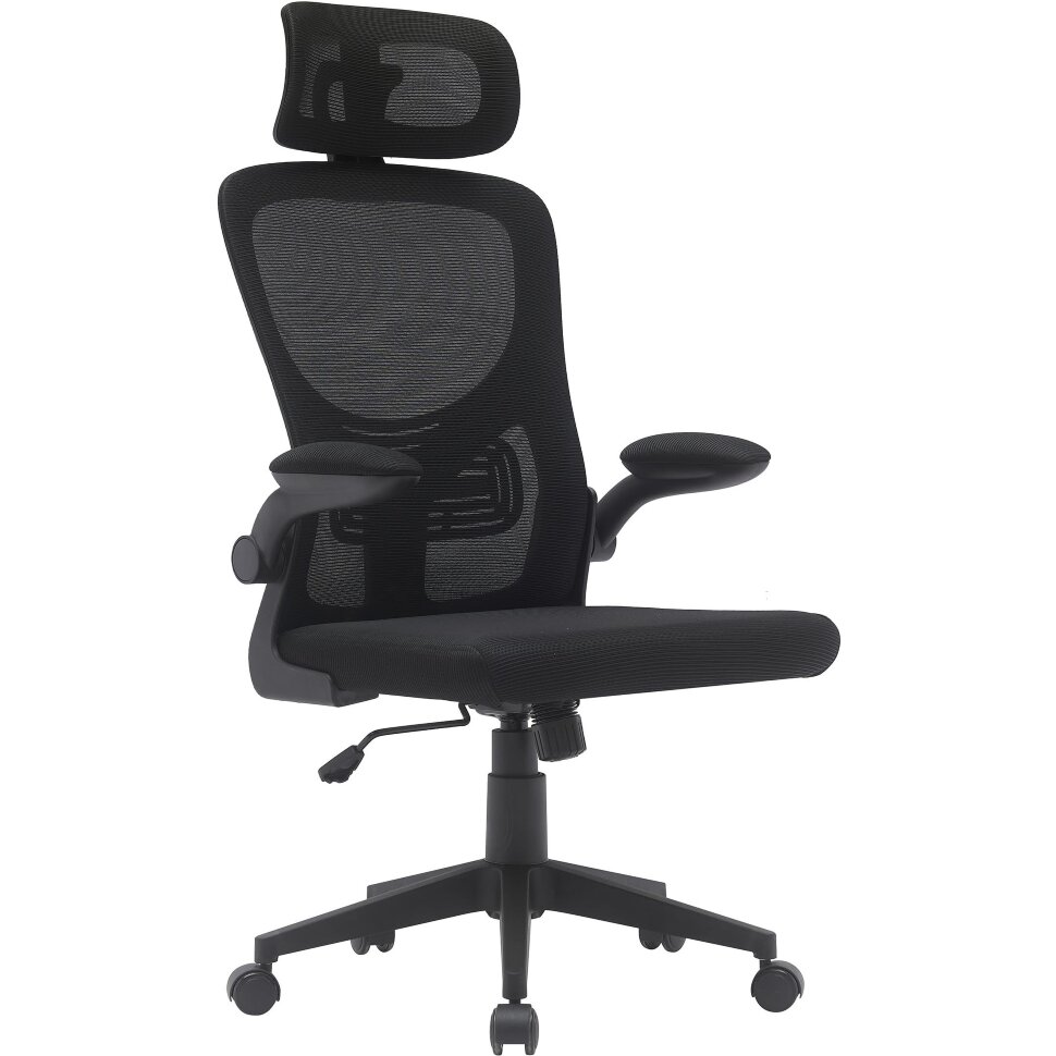 TopChairs Airone офисное черное, обивка из сетки и текстиля, механизм качания Top Gun TopChairs Airone офисное черное, обивка из сетки и текстиля, механизм качания Top Gun