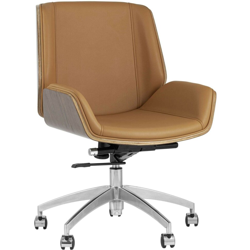 Компьютерное кресло TopChairs TopChairs Crown офисное коричневое, обивка экокожа, металлический каркас, механизм качания Мульт Компьютерное кресло TopChairs TopChairs Crown офисное коричневое, обивка экокожа, металлический каркас, механизм качания Мульт