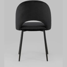 Стул Stool Group Меган велюр черный ножки металл черные