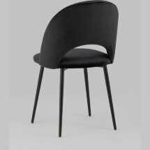 Стул Stool Group Меган велюр черный ножки металл черные