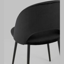 Стул Stool Group Меган велюр черный ножки металл черные