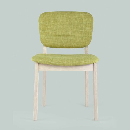 Комплект из двух стульев Stool Group FROST салатовый обеденный деревянный массив гевеи цвет беленый дуб 