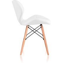 Стул Stool Group Butterfly, белый обивка экокожа ножки массив дерева