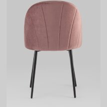 Стул Stool Group Логан велюр пыльно-розовый ножки металл черные