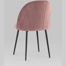 Стул Stool Group Логан велюр пыльно-розовый ножки металл черные