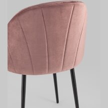 Стул Stool Group Логан велюр пыльно-розовый ножки металл черные