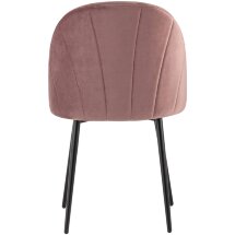 Стул Stool Group Логан велюр пыльно-розовый ножки металл черные