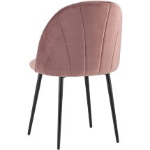Стул Stool Group Логан велюр пыльно-розовый ножки металл черные