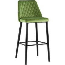 Стул барный Stool Group Диего велюр травяной ножки металл черные